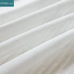 Modern Deco Linen Look Solid Home White Sheer European Style Window Curtains Grommet S Wave for Living Room Bedroom 5