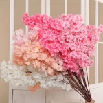 Artificial Cherry Blossom Pink White Cherry Tree Silk Flower Spring Cherry DIY Bonsai Arch Wedding Props Home Decoration