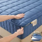 Six Sides All Inclusive Mattress Cover with Zipper Thicken Fitted Sheet Quilted Mattress Protector Pad Couple Customized Size