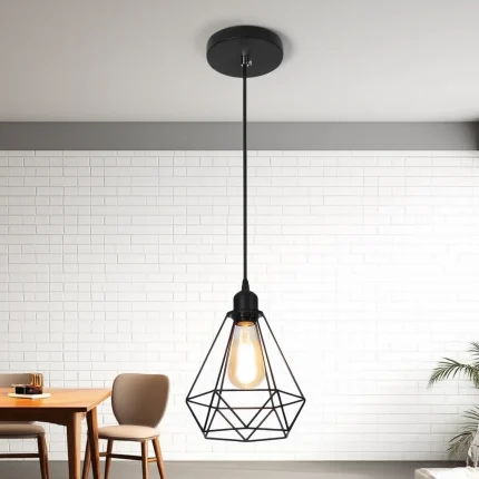 Vintage Pendant Lamp Iron Frame Ceiling Lighting Paint Restaurant Teahouse Chandelier Indoor Wrought Metal Modern Pendant Lights