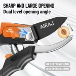 AIRAJ Pruning Shears Full Category, Multi-gear Adjustment Large Opening Super Sharp Manual Trimmer Professional Garden Shears 3
