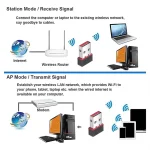 2.4Ghz Wireless Mini USB WiFi Adapter 150Mbps Ethernet Network Card USB 2.0 Receiver Dongle 802.11AX For PC Laptop Win 7 8 10 11 5