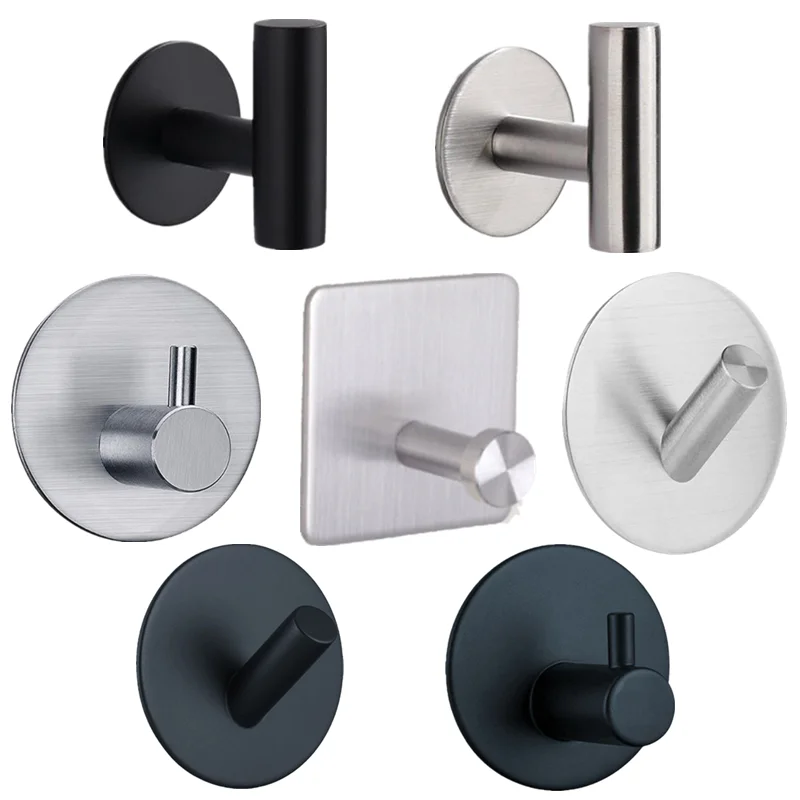 1Pcs Stainless Steel Silver Bathroom Hardware Set Towel Rack Toilet Paper Holder Towel Bar Hook Bathroom Accessories 1Pcs Stainless Steel Silver Bathroom Hardware Set Towel Rack Toilet Paper Holder Towel Bar Hook Bathroom Accessories