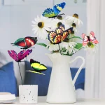 24Pcs/set Butterflies Garden Yard Planter Colorful Whimsical Butterfly Stakes Decoracion Outdoor Decor Flower Pots Decoration 6