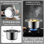 1200ml Candle Wax Melting Pot with 2400ml Stainless Steel Pot for Melting Chocolate Candy Candle Soap Wax Making Kit 4
