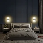 Modern minimalist wall lamp, indoor LED wall light, aluminum acrylic hardwire, bedroom living room corridor staircase Sconces 3