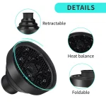 Salon Tool Universal Silicone Hairdryer Diffuser Cover Adjustable Foldable Temperature Resistant Dispersing Drying Hair Dryer 3