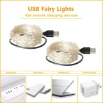 USB Led Fairy Lights Copper Wire String 20M 200LED Holiday Outdoor Lamp Garland For Christmas Tree Wedding Party Decoration 3