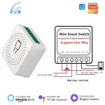 16A WiFi Smart Switch 2-Way DIY Light Switch Module Voice Control Tuya Smart Life Alexa Google Home for Smart Home Automation 5