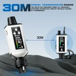 Debra Audio UHF IEM EMX-1 Wireless Monitoring System Portable Rechargeable with 16 Adjustable Frequency On The Screen 4