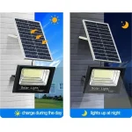JVEE 30W 1000mAh Solar Flood Lights Remote Control Powered Spotlight Outdoor Waterproof IP67 Villa Street Lamp Adjustable Angle 4