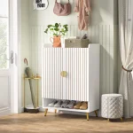 Tribesigns 6-Tier Shoe Cabinet with Doors, Wooden Shoe Storage Cabinet with Adjustable Shelves for Entryway, Hallway, Bedroom 2