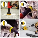 22 /3Pcs Electric Drill-Brush Kit Power Scrubber Brush For Carpet Bathroom Surface Tub Furniture Shower Tile Tires Cleaning Tool 3