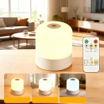 LED Night Light Dimmable Rechargeable/Plug-in Desktop Bedroom Bedside Lighting Decorative Touchscreen Reading RGB Desk Lamp 2