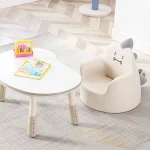 Children's Mini Cartoon Sofa Baby Cute Rabbit Bear Seat Removable Washable Boy Girl 1-6 Years Small Confortable Sofa for Reading 2
