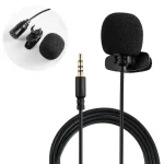 MC01A Portable External 3.5mm Hands-Free Mini Wired Collar Clip Lapel Lavalier Microphone for PC Laptop Lound Speaker 5