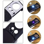 Portable Triplex Magnification Loupe 30X-90X-Slide-Out LED/UV Lighted Jewelry Magnifier for Precision Gemology & Micro-Engraving 2