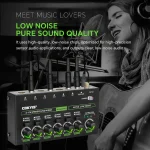 4/6/10 Channel Ultra Low Noise Stereo Line Mixer Mini Professional Sound Mixer with RGB Light DC5V Easy Operation Audios Mixer 3