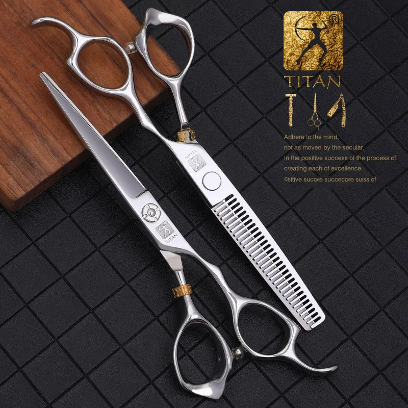 TITAN Professional barber tools hair scissor Cutting thinning hairdressing shear 5.0/5.5/6.0/6.5inch Japan 440C steel TITAN Professional barber tools hair scissor Cutting thinning hairdressing shear 5.0/5.5/6.0/6.5inch Japan 440C steel
