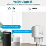 TUYA Smart Plug WiFi Socket EU 16A/20A With Power Monitor Timing Function Voice Control Works With Alexa GoogleHome 5