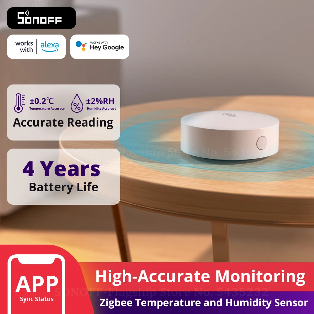 SONOFF SNZB-02P Zigbee Temperature and Humidity Sensor Smart Home Thermometer Detector Work with Alexa Google Home Smartthings SONOFF SNZB-02P Zigbee Temperature and Humidity Sensor Smart Home Thermometer Detector Work with Alexa Google Home Smartthings