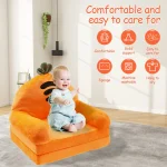 Toddler Chair Comfortable Kids Sofa Bed Foldable Toddler Couch Lightweight Baby Lounge Chair Portable Couch for 1 to 4 Years Old 4
