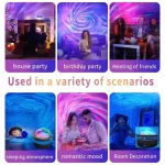 LED Galaxy Projector Light Colorful Galaxy Sky Projector Bedroom Night Light Kids Room Decoration Christmas Party Decoration 5