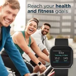Fitbit Versa 2 Health and Fitness Smartwatch with Heart Rate, Music, Alexa Built-In, Sleep and Swim Tracking, Black/Carbon 4