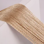 100X200Cm Multi-Color Straight Line Curtains for Living Room Wedding Decoration, Silk Thread Curtains Suitable for Home Door Curtain Decoration, Factory Direct Sale Tassel Curtains 4