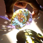 2pcs 30mm Round Crystal Sun Catchers, Glass Prism Hanging Sun Catchers, Rainbow Maker For Window, Balcony,  Garden Decorat