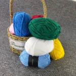 40-50g/Set 4ply Milk Cotton(80%) Knitting Yarn Needlework Dyed Lanas For Crochet Craft Sweater Hat Dolls At Low Price 6