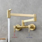 Square Three-Switch Hot And Cold Kitchen Faucet Into The Wall Folding Mixing Valve Home Bathroom Washbasin Black Fauce 3