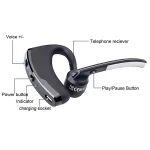 New V8 Wireless Bluetooth Single Earphone With HD Mic Stereo Headset Handsfree Call Business Headphone For Sports Driving Travel 4