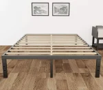 DDPNKL 3500lbs Heavy Duty,14 Inch Steel & Wooden Slat Support Reinforced Platform Bed Frame,Mattress Foundation/Easy Assembly