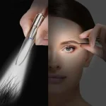Stainless Steel Eyebrow Clip with LED Light Professional Lighted Eyebrow Tweezers Eyelash Brow Hair Removal Clamp Makeup Tools 4