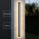Outdoor Long Strip Modern LED Wall Lighting Fixture Lamps,Wall Sconce Fixture Wall lamp Elegant Frosted White Acrylic IP67 Anti 3