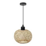 Bamboo Pendant Lamp Natural Rattan Chandeliers E27 Hand-knitting Café Restaurant Living Room Decor Hanging Lamp Indoor 2