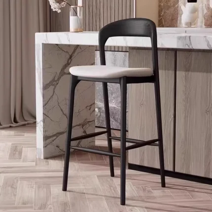 Nordic Wood Bar Chair Designer Luxury Reception Desks Unusual High Stool Modern Simple Relaxing Taburete Alto Trendy Furniture