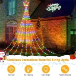 LED Outdoor Christmas Tree Decorations Lights USB 2/3M Waterproof Fairy String Lights 8 Modes Indoor Yard Wedding Party Lighting 4