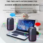 Zealot-S32 Wireless Speaker Outdoor Portable Subwoofer Speaker, Waterproof IPX 6, Dual Pairing,1800mAh Battery 6