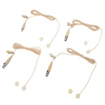 1PCS Beige Lavalier Lapel Clip Microphone 3.5mm 3-Pin 4-Pin XLR For Shure Wireless Mouthpiece Instrument Audio Microphone 5