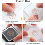 1Sheet Spring Cherry Blossom Season Clear Stamps for DIY Scrapbooking Flowers Silicone Clear Stamp Seals for Cards Making Photo 6