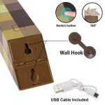 11.5 Inch Brownstone Torch Led Night Lights USB Rechargeable Table Light Game Room Decoration Lamp Kids Birthday Gifts Toy Lamps 4