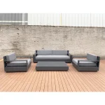 Hotel Modern Aluminum Outdoor Furniture Villa Garden Sofa Set Durable Patio Furniture Set Resort Luxury  Outdoor Garden Use 4