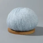 50g Lace  Mohair Yarn with Sequins  Crochet Knitting Yarn with Lurex Fashion Baby Soft Sweater Shawl Needlework Yarns with Loops 4