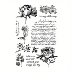 1pc Flower Letter Bird Seal Clear Stamps DIY Handbook Diary Album Scrapbooking Art Label Crafts Aesthetics Decor Rubber Stamps 5