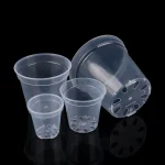 1PC DIY Planter Pot Transparent Plastic Round Starting Pot Anti-Deformation Large Capacity Orchid Nursery Container Garden 6