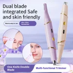 2-in-1 Electric Eyebrow Trimmer And Nose Hair Groomer USB Rechargeable Facial Hair Trimmer Pain-Free Precision Grooming Tool