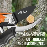 AIRAJ Pruning Shears Full Category, Multi-gear Adjustment Large Opening Super Sharp Manual Trimmer Professional Garden Shears 5