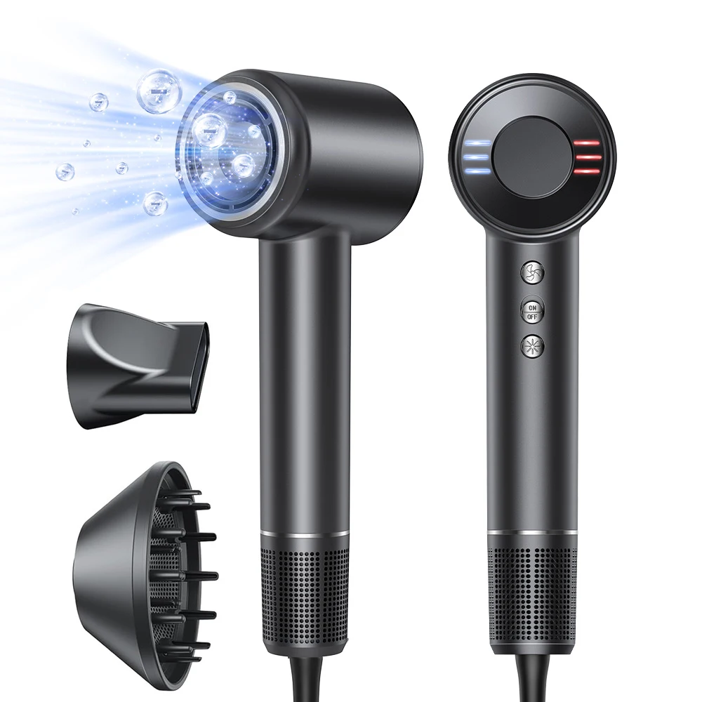 Electric High Speed Hair Dryer 120000RPM Brushless Negative Ions Blow Dryer 1600W Super Powerful Wind Lownoise Salon HairDryer Electric High Speed Hair Dryer 120000RPM Brushless Negative Ions Blow Dryer 1600W Super Powerful Wind Lownoise Salon HairDryer